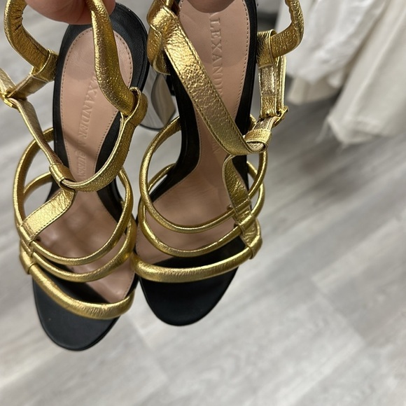 Alexander McQueen - Sandal pelle s. Cuoio gold - Picture 8 of 8